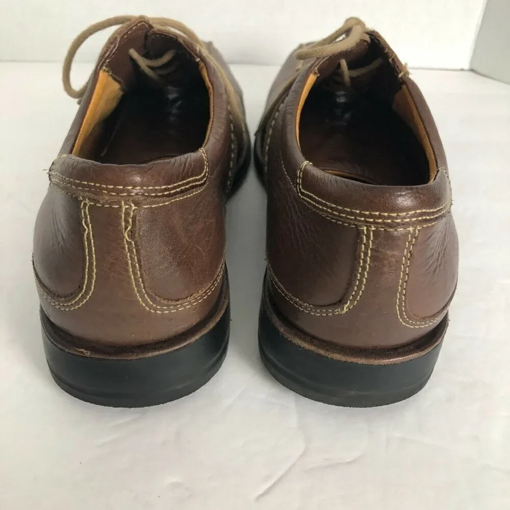 SANDRO Leather Oxfords Men's size 10 D Brown Square Toe Lace Up